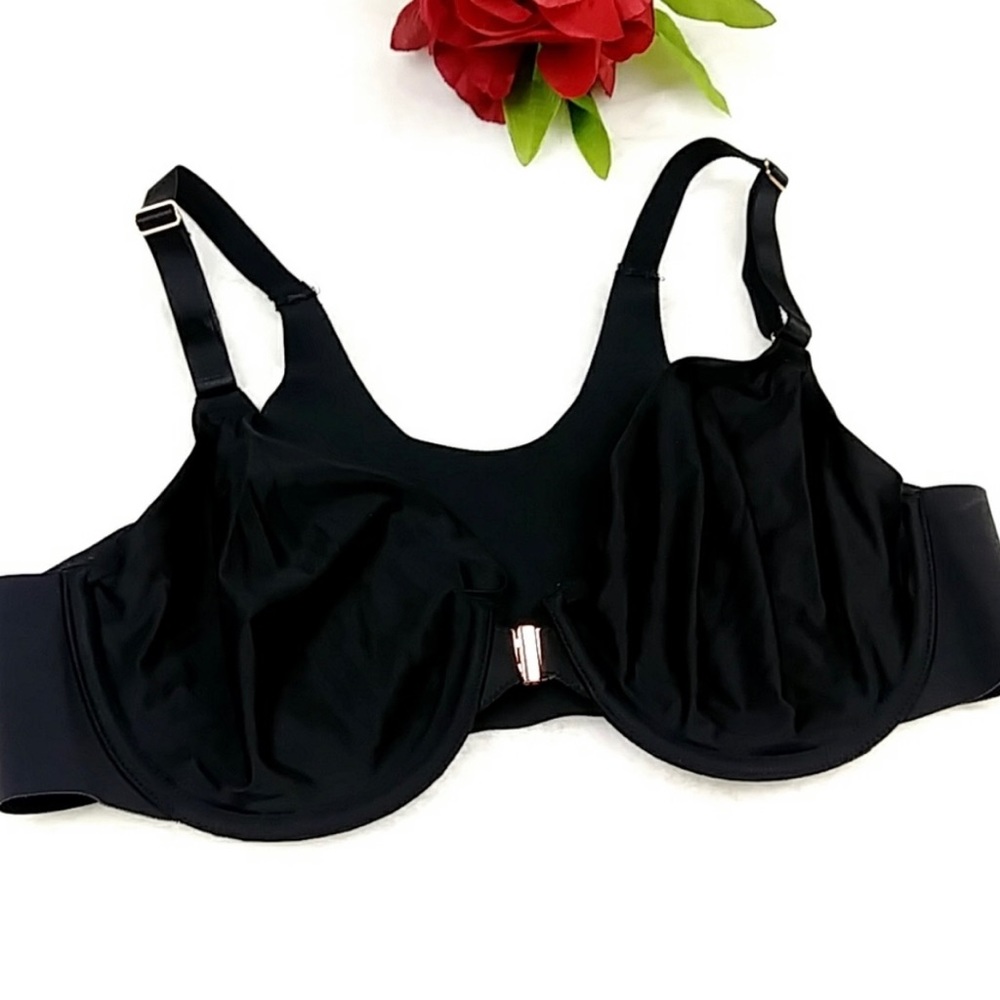 Soma Black Underwire 38 C Vanishing 360 Perfect Coverage Satin Cup Bra